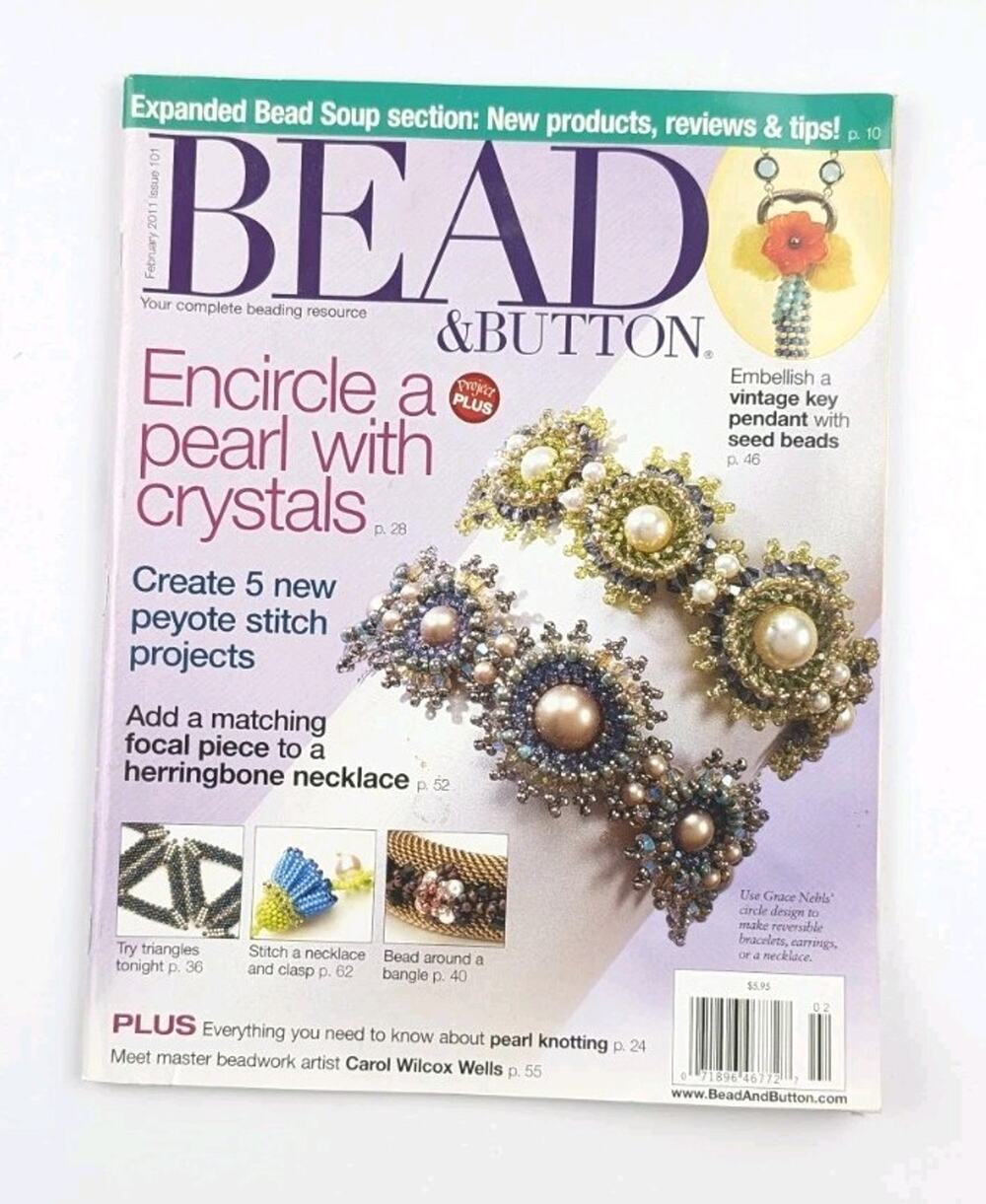 Bead & Button Magazine February 2011 Issue 101 Beading Beadwork Pattern Design